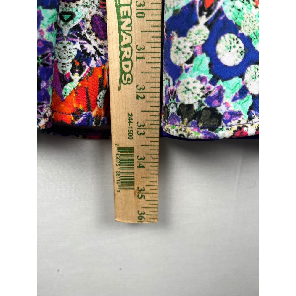L'Amour Nanette Lepore Fit and Flare Dress Womens Small Kaleidoscopic Floral Blu - Picture 5 of 7